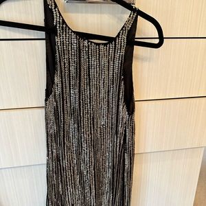 Black and Silver Sequins top